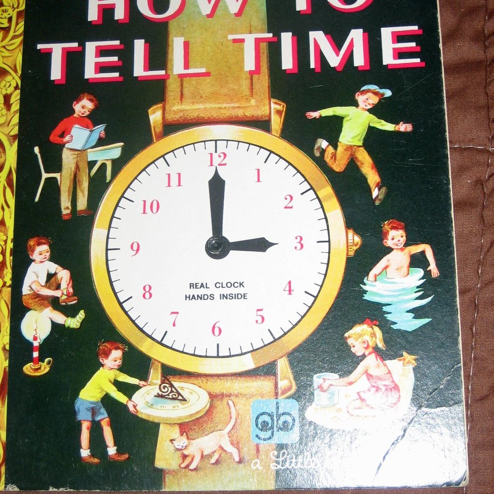Vintage Little Golden Book "How to Tell Time"
